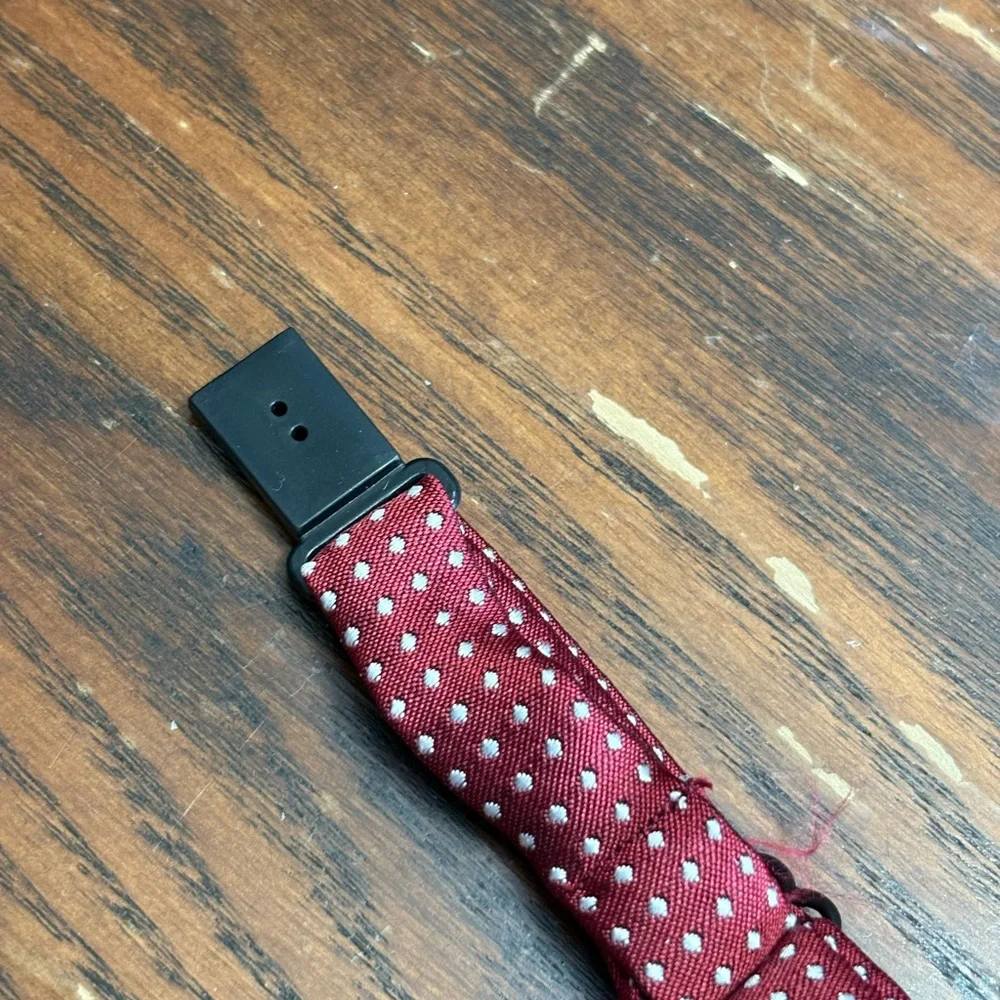 Kids Burgundy Polka Dot Bow Tie